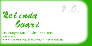melinda ovari business card
