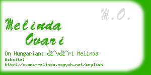 melinda ovari business card